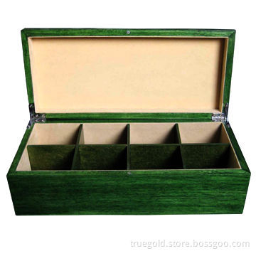 Wooden Tea Chest with 8 CompartmentsNew